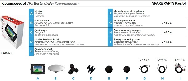Кабель для подключения аккумулятора. "I" для GEONAVE 1,4м.