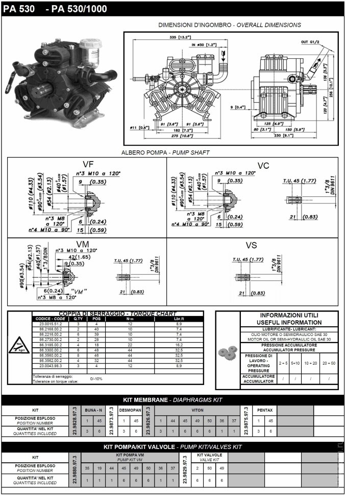 Насос Bertolini PA 530 VF
