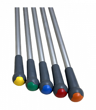Ручка алюминиевая 145 см с отверстием 23 mm оранжевая