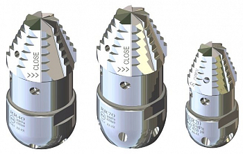 Форсунка каналопромывочная с роторной фрезой бой 6Rх4S, сопло 30; вход 3/4"г